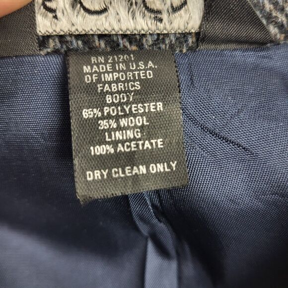 E Joven by FARAH Men's Wool TWEED blazer SUEDE Elbow Size 42L - Picture 4 of 16